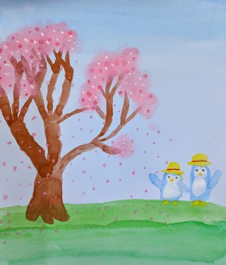 園小混合クラス３月１回目・桜を咲かせよう