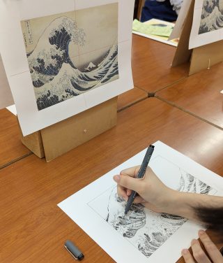 絵画クラス7月の活動・ペン画