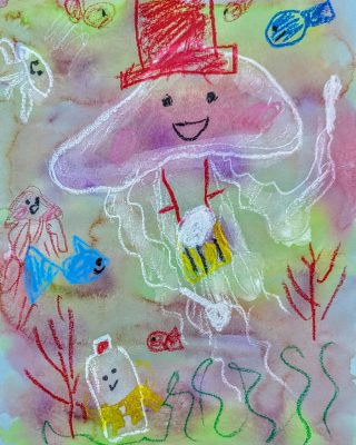園小混合クラス10月1回目・にじみ絵